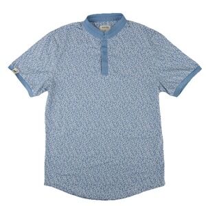 Mantra Catalyst Polo Shirt Mens Small Blue Short Sleeve Performance